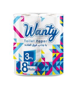 دستمال توالت هشت قلو 9 بسته ای ونتی